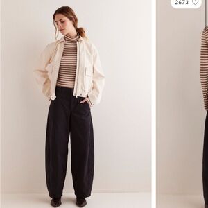 We The Free Rylee Black Chino Trousers Free People Wide-Leg